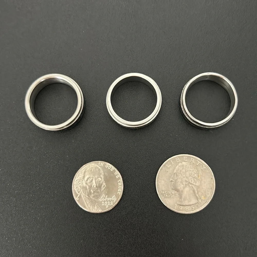 Stainless Steel Spinning Band Rings